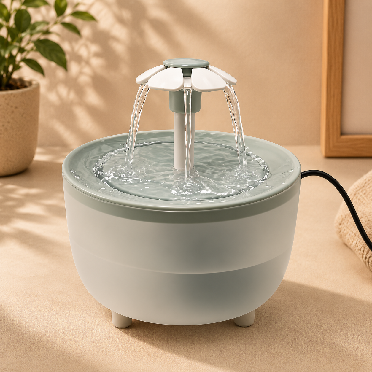 Automatic Cat Water Fountain - 1.2L USB Electric Mute Pet Drinker with Filtered Recirculation