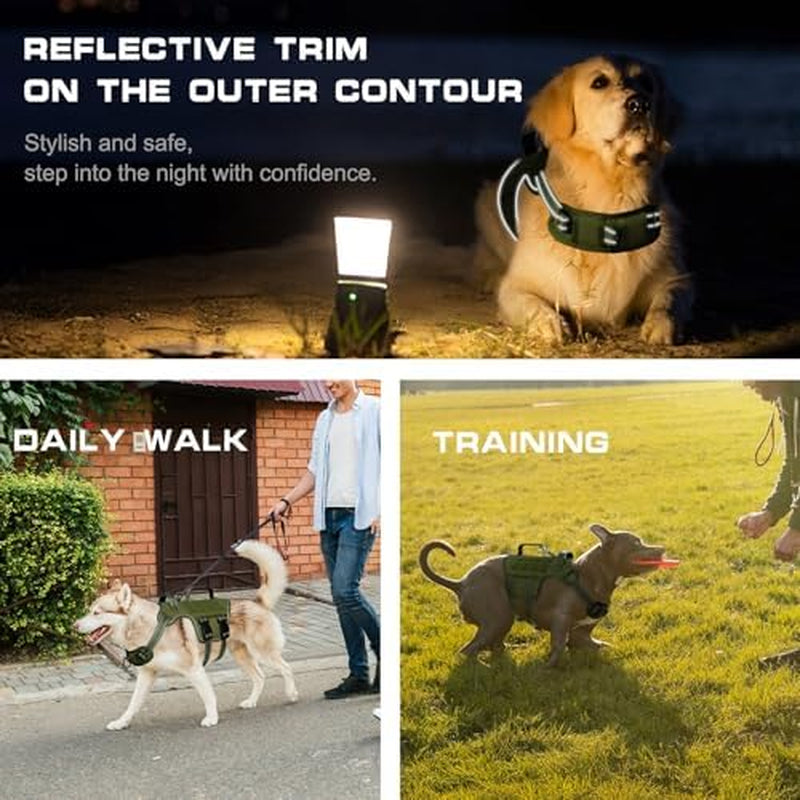Ultimate Heavy Duty Dog Harness for Large Breeds - Tactical No Pull Vest with Molle System, Adjustable Reflective Design for Safe Walking, Hiking, and Training