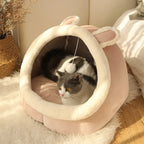 Self-Warming Pet Tent Bed for Cats and Small Dogs - Comfortable, Foldable, Removable, and Washable Design